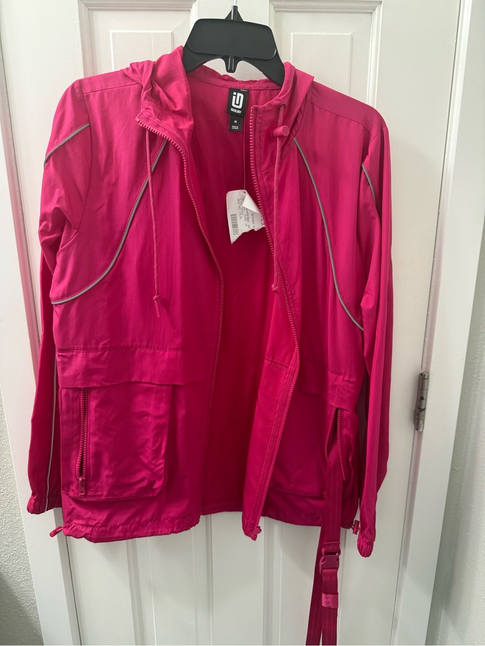 NWT Ideology Women's Pink Lightweight Hooded Jacket, Sz XS, Could fit Small